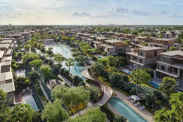Aerial view of Nad Al Sheba luxury villas